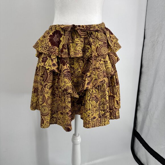 Ulla Johnson Tiered Ruffle Mini Skirt - Size S/M - Picture 4 of 11